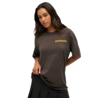 тениска,дамски,тениски,superdry,tattoo,graphic,loose,short,sleeve,t,shirt,vintage,black,(brown)