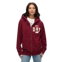 блуза,дамски,блузи,superdry,vintage,athletic,full,zip,sweatshirt,red,(rich,burgundy)