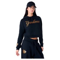 суичър,дамски,блузи,new,era,mlb,grphc,crop,new,york,yankees,hoodie,black,(black)