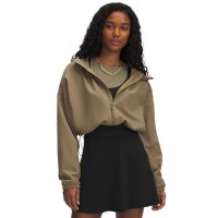 блуза,дамски,блузи,under,armour,unstoppable,woven,full,zip,sweatshirt,bayou,black,(brown)