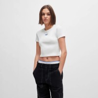 бебешка,тениска,дамски,тениски,hugo,baby,01,blue,short,sleeve,t,shirt,white