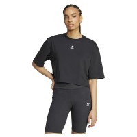 тениска,мъжки,тениски,дамски,тениски,adidas,originals,essentials,crop,short,sleeve,t,shirt,black,(black)