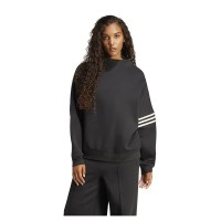 блуза,дамски,блузи,adidas,originals,neuclassics,oversized,mock,neck,sweatshirt,black,cream,white,(black)