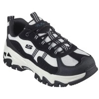 маратонки,дамски,маратонки,skechers,d´lites,hiker,trainers,black,(black,leather,synthetic,white,trim)