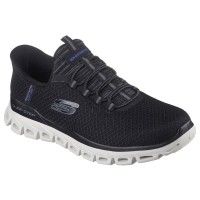 обувки,мъжки,маратонки,skechers,glide,step,slip,on,shoes,black,mesh,pu,(black)