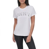 тениска,дамски,тениски,dkny,arched,varsity,rhinestone,ombre,short,sleeve,t,shirt,white,white,silver,(white)