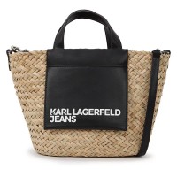 чанта,всички,чанти,karl,lagerfeld,raffia,mini,tote,bag,natural,black,(beige)