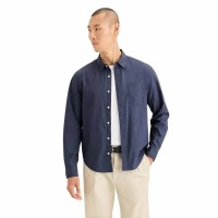 риза,с,дълъг,ръкав,мъжки,ризи,dockers,ultimate,long,sleeve,shirt,crown,blue,(blue)