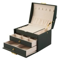 бижутерия,blanca,green,kxd0627,jewellery,box,golden
