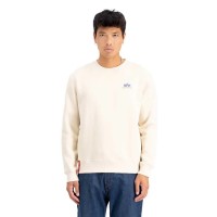блуза,мъжки,пуловери,alpha,industries,basic,small,logo,sweatshirt,beige,(vintage,white)