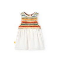 блуза,дамски,поли,и,рокли,boboli,knitwear,combined,dress,white,(chemical,white)