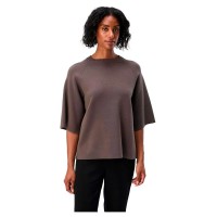 блуза,дамски,пуловери,дамски,плетени,дрехи,object,reynard,2,4,short,sleeve,sweater,brown,(morel)