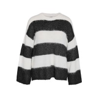 блуза,дамски,пуловери,дамски,плетени,дрехи,noisy,may,sutton,oversized,sweater,white,black,(eggnog,black)