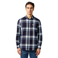 риза,с,дълъг,ръкав,мъжки,ризи,wrangler,1,pkt,long,sleeve,shirt,large,indigo,plaid,(blue)