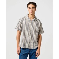 риза,с,къс,ръкав,дамски,ризи,мъжки,ризи,wrangler,w,resort,short,sleeve,shirt,beige,grey,(indigo,stripe)