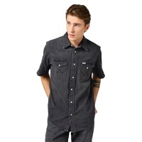 риза,с,къс,ръкав,мъжки,ризи,wrangler,western,short,sleeve,shirt,black,(enchanted,black)