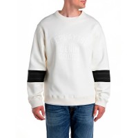 блуза,мъжки,пуловери,replay,m3000.000.23655,sweatshirt,butter,(white)