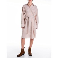 рокля,дамски,поли,и,рокли,replay,w9160.000.52758,long,sleeve,midi,dress,tan,natural,white,(brown)