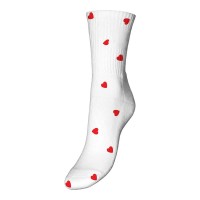чорапи,дамски,чорапи,vero,moda,mel,detail,socks,snow,white,hearts,red,(white)