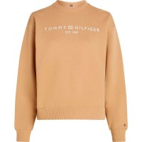 блуза,дамски,блузи,tommy,hilfiger,mdrn,corp,logo,regular,fit,sweatshirt,classic,khaki,(beige)