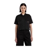риза,с,къс,ръкав,дамски,блузи,дамски,ризи,dickies,work,cropped,short,sleeve,shirt,black