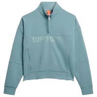 блуза,дамски,блузи,superdry,active,tech,logo,relaxed,half,zip,sweatshirt,stormy,blue,(blue)