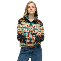 блуза,дамски,блузи,superdry,super,soft,printed,henley,sweatshirt,multicolor,(nava,quilt,print)