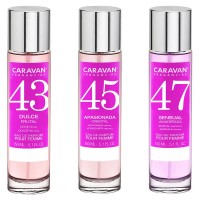 дамски,парфюми,caravan,nº43,nº45,nº47,150ml,parfum,3,units,transparent