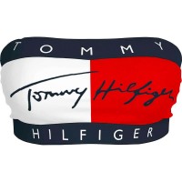 дамско,бельо,дамски,бикини,и,танкини,tommy,hilfiger,heritage,holiday,bandeau,bra,red,(dark,night,navy)