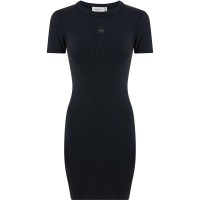 дънки,дамски,поли,и,рокли,calvin,klein,jeans,washed,short,sleeve,long,dress,washed,black,(black)