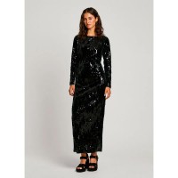 рокля,дамски,поли,и,рокли,pepe,jeans,anastasia,long,sleeve,long,dress,black