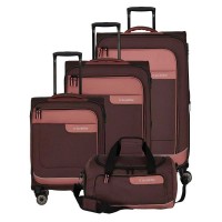куфари,travelite,viia,4w,l,expandable,m,expandable,s,trolley,bag,rosé,(pink)