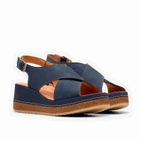 сандали,дамски,сандали,и,чехли,clarks,shoes,kassanda,step,sandals,navy,nubuck,(blue)