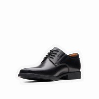 обувки,мъжки,обувки,clarks,shoes,tilden,plain,shoes,black,(black,leather)