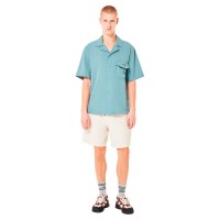 риза,с,къс,ръкав,мъжки,ризи,oakley,cuban,collar,short,sleeve,shirt,blue,(pacific)