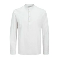 риза,с,дълъг,ръкав,мъжки,ризи,jack,&,jones,summer,half,placket,long,sleeve,shirt,white