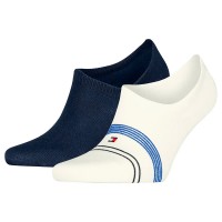 чорапи,мъжки,чорапи,дамски,чорапи,tommy,hilfiger,footie,hc,fancy,breton,no,show,socks,2,pairs,white,blue,(off,white)