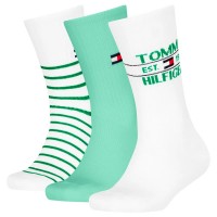 чорапи,детски,чорапи,tommy,hilfiger,sport,breton,crew,socks,3,pairs,green,white,(faded,green)