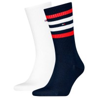 чорапи,мъжки,чорапи,tommy,hilfiger,sport,stripe,crew,socks,2,pairs,navy,(white,blue)