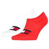 чорапи,мъжки,чорапи,tommy,hilfiger,uni,footie,flag,no,show,socks,2,pairs,coral,(red,white)