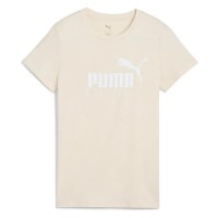тениска,дамски,тениски,puma,ess,n1,logo,short,sleeve,t,shirt,alpine,snow,(beige)