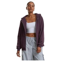 блуза,дамски,блузи,urban,classics,fluffy,full,zip,sweatshirt,plum,purple