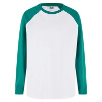 тениска,детски,тениски,urban,classics,organic,oversized,raglan,long,sleeve,t,shirt,white,green,(white)