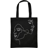 чанта,всички,чанти,mister,tee,one,line,canvas,tote,bag,black,(black)