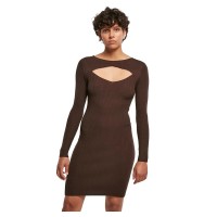рокля,дамски,поли,и,рокли,urban,classics,cut,dress,brown
