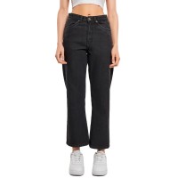 дънки,дамски,панталони,urban,classics,cropped,straight,leg,jeans,black,washed,(black)