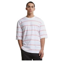 тениска,мъжки,тениски,urban,classics,oversized,sleeve,modern,stripe,short,sleeve,t,shirt,white,lemonade,pink