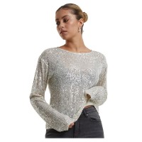 тениска,мъжки,тениски,дамски,тениски,urban,classics,sequins,long,sleeve,t,shirt,grey,(white,sand)