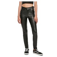 панталони,дамски,панталони,urban,classics,synthetic,leather,pants,black