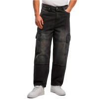 дънки,мъжки,панталони,urban,classics,tapered,heavy,ounce,baggy,cargo,jeans,black,washed,(black)